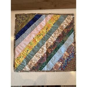 Handmade Hand Stitched‎ Patchwork Lap Throw Baby Blanket